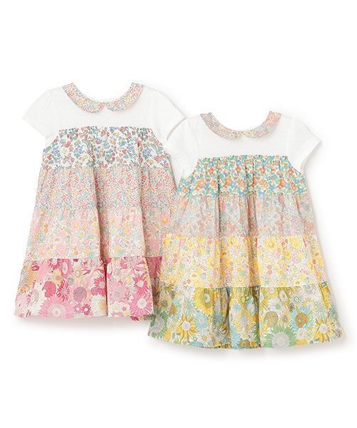 sense of wonder（センスオブワンダー）の「リバティパッチワークワンピース【日本製】（ワンピース・キッズ・レモンイエロー/ピンク・120cm/130cm/80ｃｍ/110cm/100cm/90cm）」の9枚目の写真