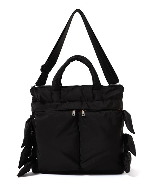 Casselini（キャセリーニ）の「【別注】Casselini / リボン ヘルメット バッグ（トートバッグ・レディース・ブラック/ボルドー・ONE SIZE）」の15枚目の写真