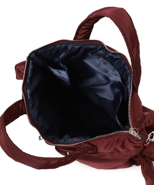 Casselini（キャセリーニ）の「【別注】Casselini / リボン ヘルメット バッグ（トートバッグ・レディース・ブラック/ボルドー・ONE SIZE）」の3枚目の写真