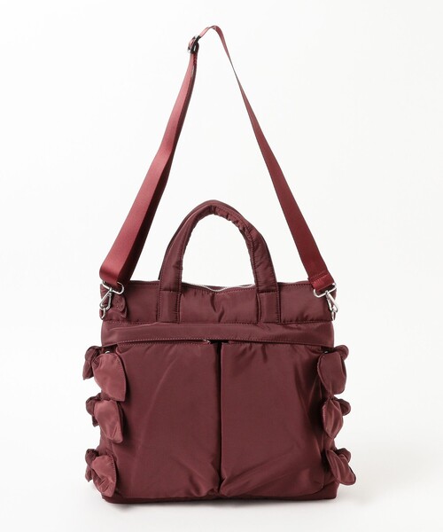 Casselini（キャセリーニ）の「【別注】Casselini / リボン ヘルメット バッグ（トートバッグ・レディース・ブラック/ボルドー・ONE SIZE）」の13枚目の写真