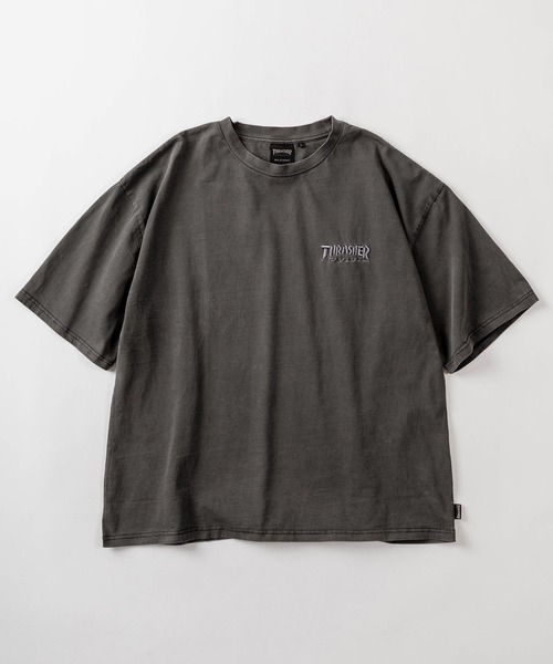 THRASHER(スラッシャー)の「【70】【THRASHER/スラッシャー】ピグメント加工 ボックスプリント マガジン Tシャツ/バックプリント/ オーバーサイズ(Tシャツ/カットソー・メンズ・ピンク/ブラウン/チャコールグレー/グレー/サックスブルー・M/L/XL)」の6枚目の写真
