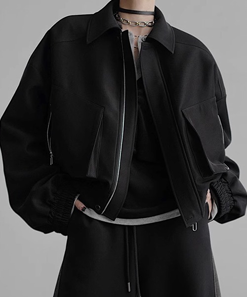 chuclla（チュクラ）の「【CHENTAITAI】ボリュームショートブルゾン CTW25a004（ブルゾン・レディース・ブラウン/ブラック・L/M）」の3枚目の写真