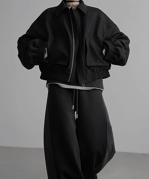 chuclla（チュクラ）の「【CHENTAITAI】ボリュームショートブルゾン CTW25a004（ブルゾン・レディース・ブラウン/ブラック・L/M）」の4枚目の写真