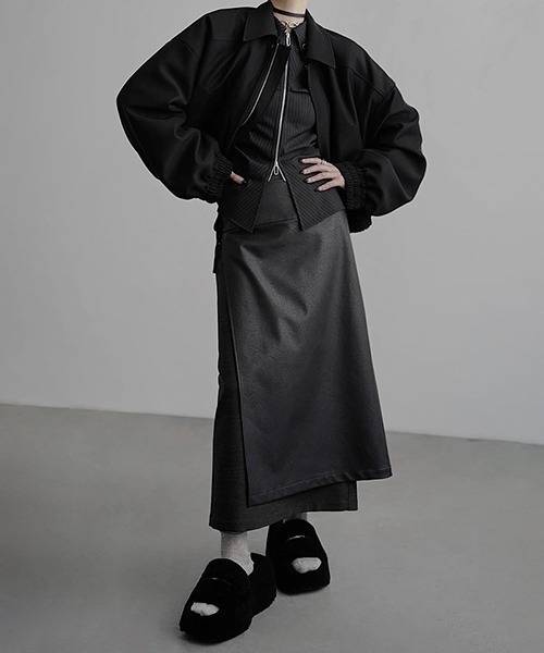 chuclla（チュクラ）の「【CHENTAITAI】ボリュームショートブルゾン CTW25a004（ブルゾン・レディース・ブラウン/ブラック・L/M）」の5枚目の写真