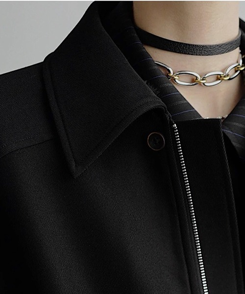 chuclla（チュクラ）の「【CHENTAITAI】ボリュームショートブルゾン CTW25a004（ブルゾン・レディース・ブラウン/ブラック・L/M）」の7枚目の写真