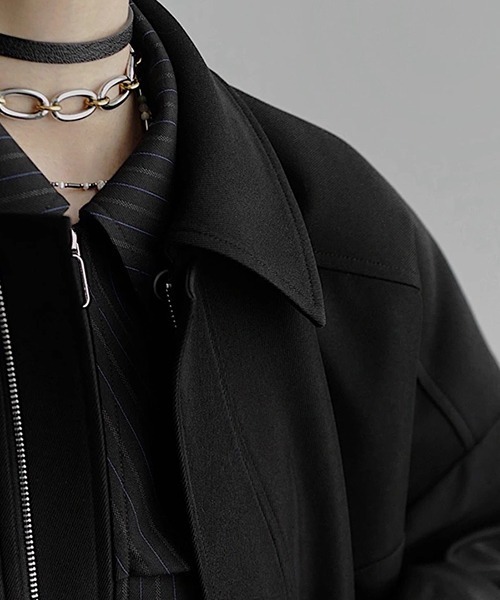 chuclla（チュクラ）の「【CHENTAITAI】ボリュームショートブルゾン CTW25a004（ブルゾン・レディース・ブラウン/ブラック・L/M）」の8枚目の写真