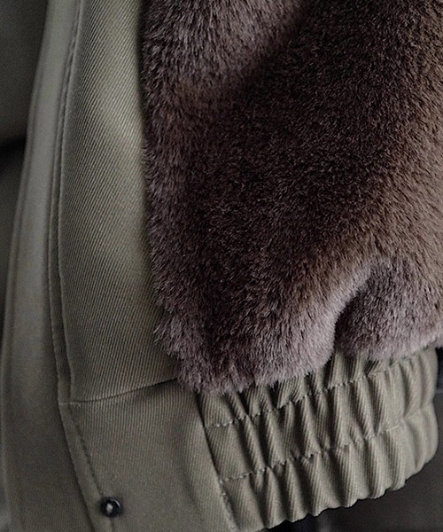 chuclla（チュクラ）の「【CHENTAITAI】ボリュームショートブルゾン CTW25a004（ブルゾン・レディース・ブラウン/ブラック・L/M）」の22枚目の写真