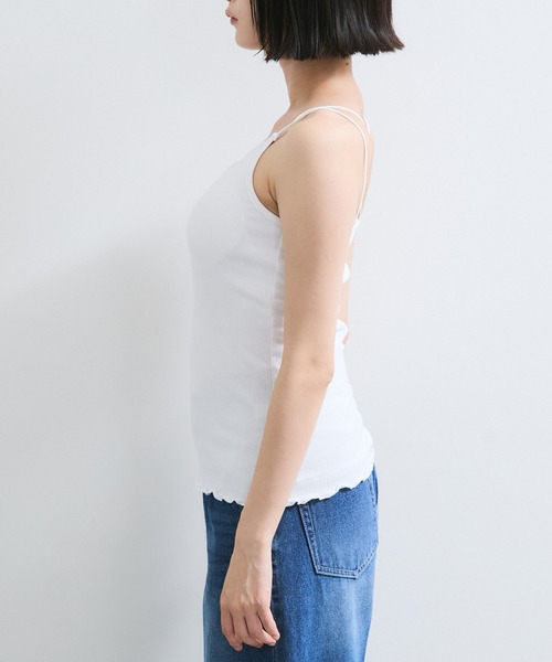 VIS（ビス）の「アメスリカップ付きインナーキャミソール（キャミソール・レディース・ホワイト/ブラック/ダークブラウン・FREE）」の7枚目の写真