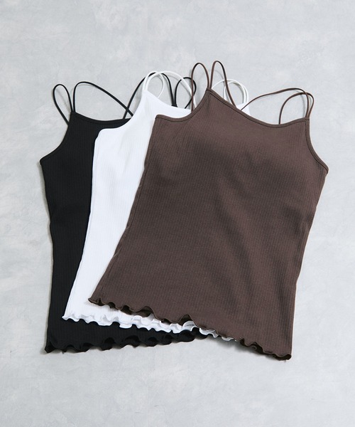 VIS（ビス）の「アメスリカップ付きインナーキャミソール（キャミソール・レディース・ホワイト/ブラック/ダークブラウン・FREE）」の22枚目の写真