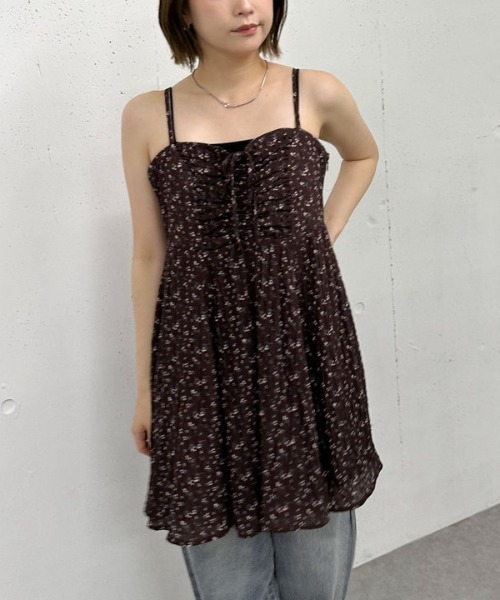 archives（アルシーヴ）の「花柄ミニキャミワンピース（ワンピース・レディース・アイボリー/ブラック/ブラウン・MEDIUM）」の21枚目の写真