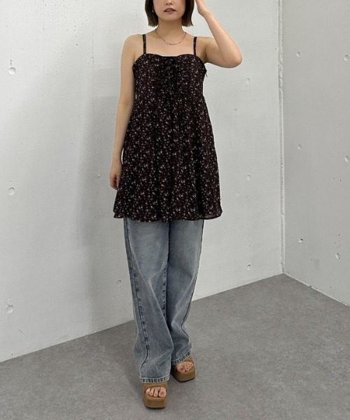 セール】花柄ミニキャミワンピース（ワンピース）｜archives