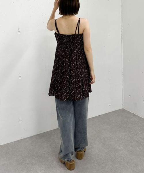 archives（アルシーヴ）の「花柄ミニキャミワンピース（ワンピース・レディース・アイボリー/ブラック/ブラウン・MEDIUM）」の6枚目の写真