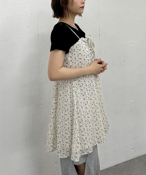 archives（アルシーヴ）の「花柄ミニキャミワンピース（ワンピース・レディース・アイボリー/ブラック/ブラウン・MEDIUM）」の10枚目の写真