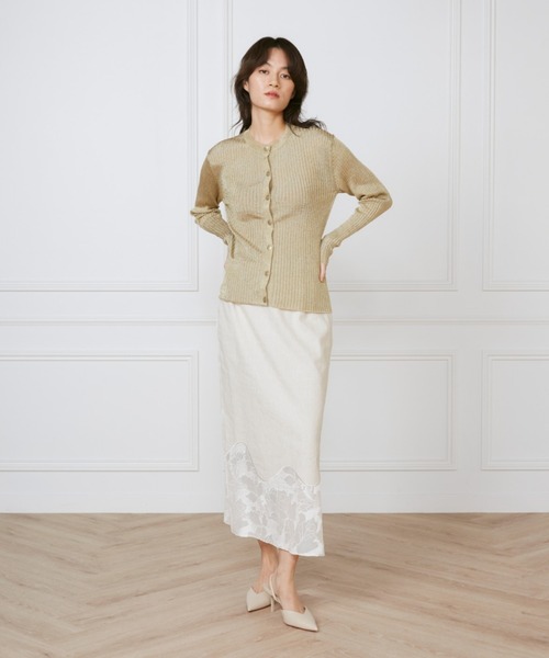 INED(イネド)の「メタリックヤーンカーディガン《la veille by SUPERIOR CLOSET》(カーディガン/ボレロ・レディース・ゴールド/シルバー・9号)」の11枚目の写真
