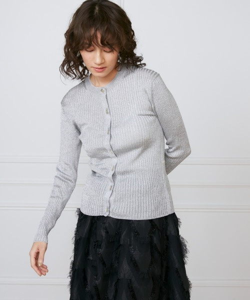 INED(イネド)の「メタリックヤーンカーディガン《la veille by SUPERIOR CLOSET》(カーディガン/ボレロ・レディース・ゴールド/シルバー・9号)」の5枚目の写真