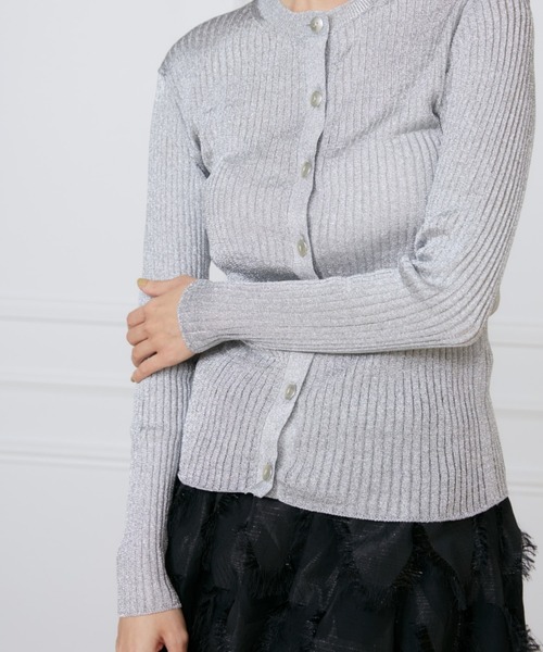 INED(イネド)の「メタリックヤーンカーディガン《la veille by SUPERIOR CLOSET》(カーディガン/ボレロ・レディース・ゴールド/シルバー・9号)」の18枚目の写真
