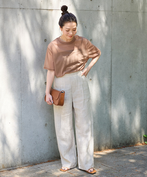 B.C STOCK(ベーセーストック)の「《追加5》手洗い可 / フレンチリネンストレートパンツ(その他パンツ・レディース・ブラック/カーキ/ベージュ・SMALL/MEDIUM)」の22枚目の写真