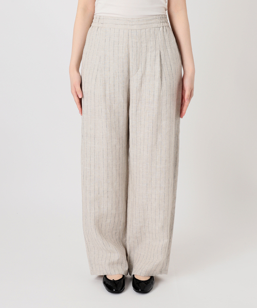 B.C STOCK(ベーセーストック)の「《追加5》手洗い可 / フレンチリネンストレートパンツ(その他パンツ・レディース・ブラック/カーキ/ベージュ・SMALL/MEDIUM)」の9枚目の写真