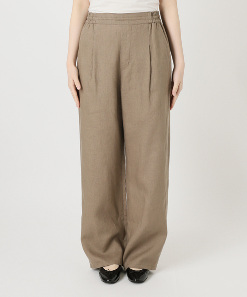 B.C STOCK(ベーセーストック)の「《追加5》手洗い可 / フレンチリネンストレートパンツ(その他パンツ・レディース・ブラック/カーキ/ベージュ・SMALL/MEDIUM)」の11枚目の写真