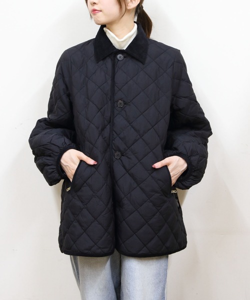 GYMPHLEX（ジムフレックス）の「Gymphlex/ジムフレックス　キルトダウン パフスリーブ ミドルコート　QUILT DOWN PUFF SLEEVE MIDDLE COAT　GY-A0717 NYM（ダウンジャケット/コート・レディース・オリーブ/ブラック/ライトベージュ・14）」の9枚目の写真