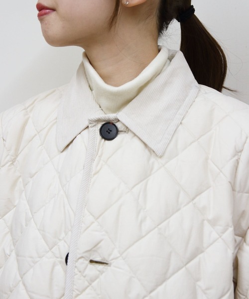 GYMPHLEX（ジムフレックス）の「Gymphlex/ジムフレックス　キルトダウン パフスリーブ ミドルコート　QUILT DOWN PUFF SLEEVE MIDDLE COAT　GY-A0717 NYM（ダウンジャケット/コート・レディース・オリーブ/ブラック/ライトベージュ・14）」の18枚目の写真