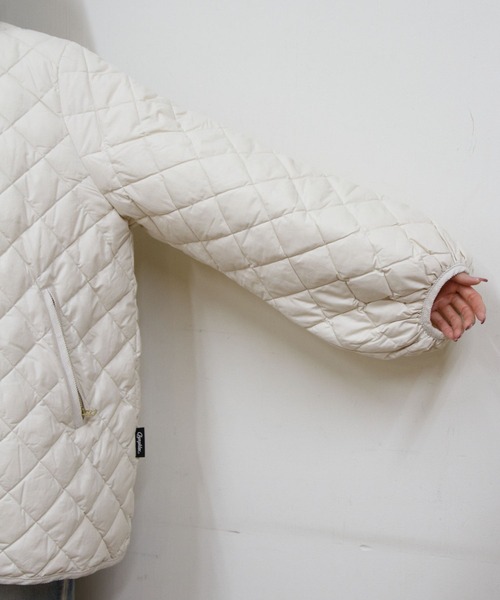 GYMPHLEX（ジムフレックス）の「Gymphlex/ジムフレックス　キルトダウン パフスリーブ ミドルコート　QUILT DOWN PUFF SLEEVE MIDDLE COAT　GY-A0717 NYM（ダウンジャケット/コート・レディース・オリーブ/ブラック/ライトベージュ・14）」の19枚目の写真