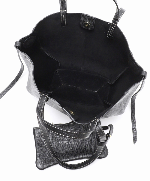 La TOTALITE(ラトータリテ)の「ANDREA CARDONE/アンドレア カルドネ マルチWAY レザートートバッグ(トートバッグ・レディース・キャメル/ブラック・FREE)」の21枚目の写真