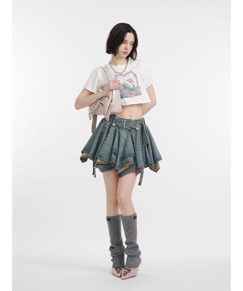 jouetie（ジュエティ）の「ニットレッグウォーマー（レッグウォーマー・レディース・アイボリー/ブラック/グレー・FREE）」の12枚目の写真