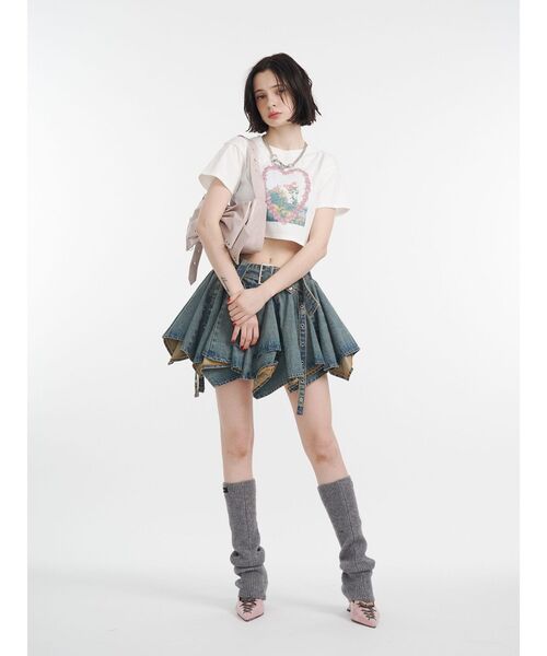 jouetie（ジュエティ）の「ニットレッグウォーマー（レッグウォーマー・レディース・アイボリー/ブラック/グレー・FREE）」の13枚目の写真