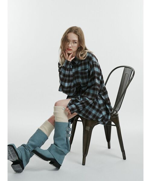 jouetie（ジュエティ）の「ニットレッグウォーマー（レッグウォーマー・レディース・アイボリー/ブラック/グレー・FREE）」の16枚目の写真