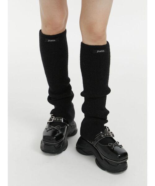 jouetie（ジュエティ）の「ニットレッグウォーマー（レッグウォーマー・レディース・アイボリー/ブラック/グレー・FREE）」の14枚目の写真