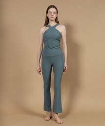 Julier Yoga and Relax | Julier スパンリブセミフレアパンツ(その他パンツ)