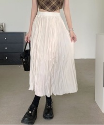 Pleat A-line skirt