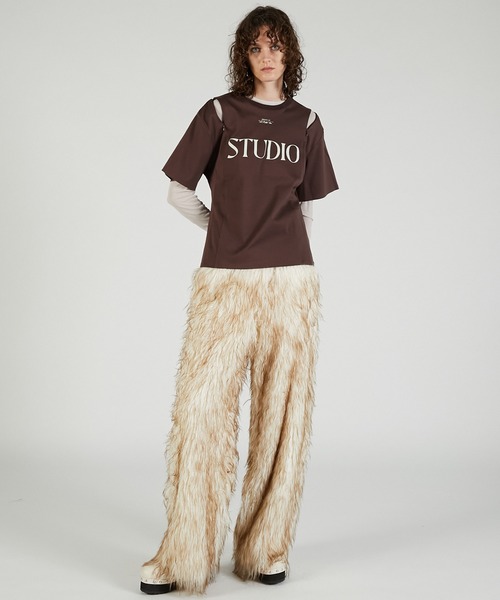 PRANK PROJECT(プランクプロジェクト)の「STUDIOロゴTシャツ / STUDIO Logo T-Shirt(Tシャツ/カットソー・レディース・ブラック/ホワイト/ブラウン・FREE)」の9枚目の写真