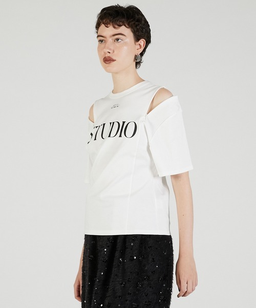 PRANK PROJECT(プランクプロジェクト)の「STUDIOロゴTシャツ / STUDIO Logo T-Shirt(Tシャツ/カットソー・レディース・ブラック/ホワイト/ブラウン・FREE)」の11枚目の写真