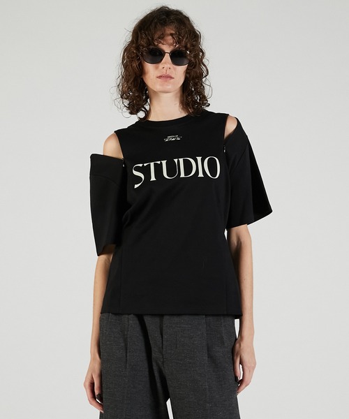 PRANK PROJECT(プランクプロジェクト)の「STUDIOロゴTシャツ / STUDIO Logo T-Shirt(Tシャツ/カットソー・レディース・ブラック/ホワイト/ブラウン・FREE)」の18枚目の写真