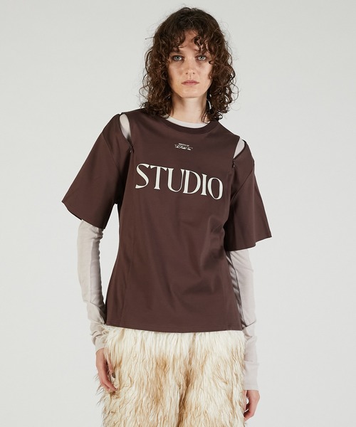 PRANK PROJECT(プランクプロジェクト)の「STUDIOロゴTシャツ / STUDIO Logo T-Shirt(Tシャツ/カットソー・レディース・ブラック/ホワイト/ブラウン・FREE)」の4枚目の写真