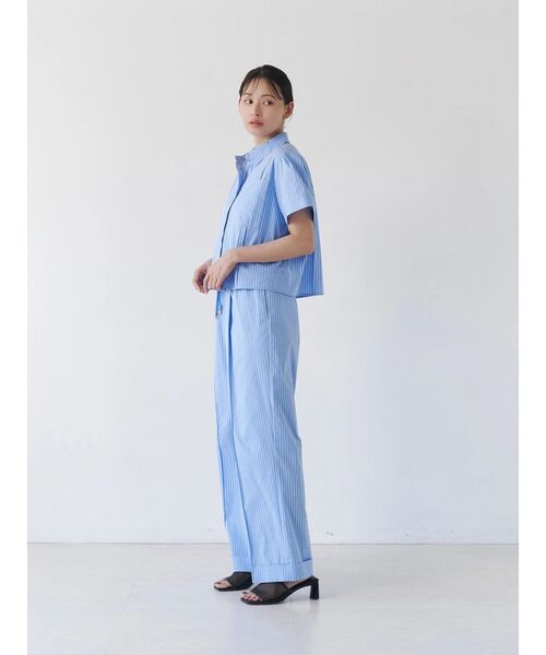 TONAL(トーナル)の「パジャマデザインパンツ(その他パンツ・レディース・ライトブルー/オフホワイト/チャコールグレー・MEDIUM)」の19枚目の写真