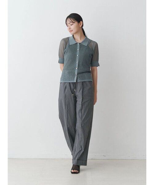 TONAL(トーナル)の「パジャマデザインパンツ(その他パンツ・レディース・ライトブルー/オフホワイト/チャコールグレー・MEDIUM)」の17枚目の写真