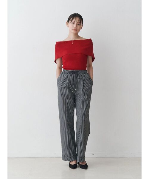 TONAL(トーナル)の「パジャマデザインパンツ(その他パンツ・レディース・ライトブルー/オフホワイト/チャコールグレー・MEDIUM)」の16枚目の写真