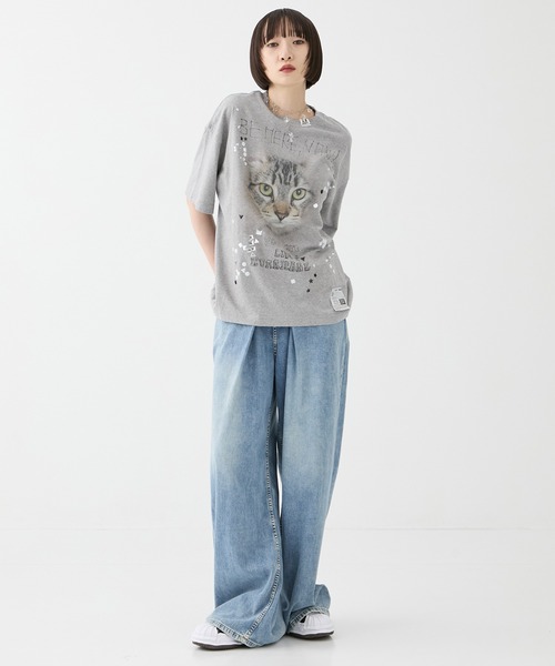 MIHARA YASUHIRO/ミハラヤスヒロ】EMBELLISHED DISTRESSED TEE/エンベ