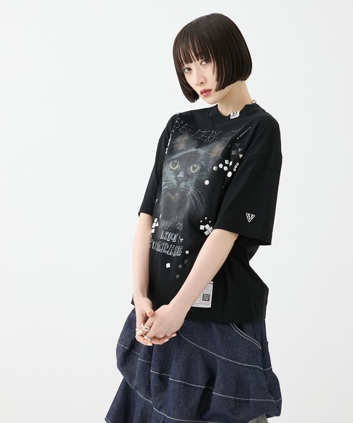 Maison MIHARA YASUHIRO（メゾンミハラヤスヒロ）の「【MIHARA YASUHIRO/ミハラヤスヒロ】EMBELLISHED DISTRESSED TEE/エンベリッシュド ディストレスト Tシャツ（Tシャツ/カットソー・レディース・ホワイト/グレー/ブラック・36）」の20枚目の写真