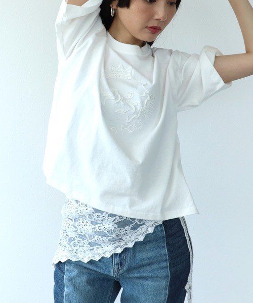 Three Four Time（ｽﾘｰﾌｫｰﾀｲﾑ）の「フラワーレースバブーシュカ（ヘアバンド・レディース・ホワイト/ブラック・FREE）」の3枚目の写真