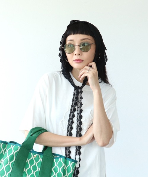 Three Four Time（ｽﾘｰﾌｫｰﾀｲﾑ）の「フラワーレースバブーシュカ（ヘアバンド・レディース・ホワイト/ブラック・FREE）」の8枚目の写真