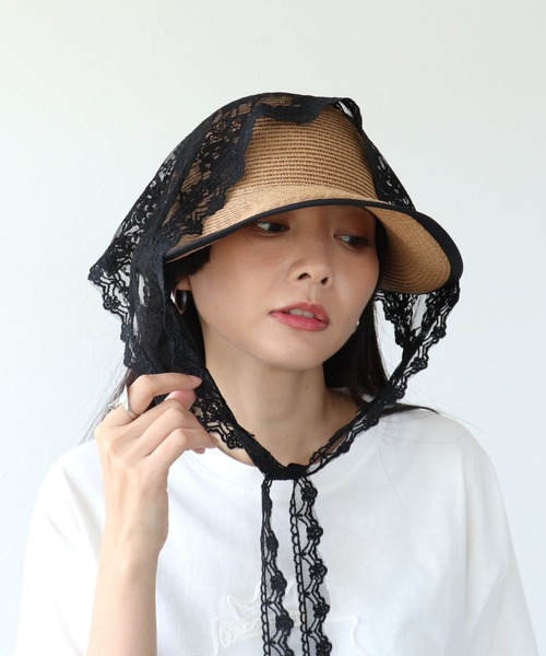 Three Four Time（ｽﾘｰﾌｫｰﾀｲﾑ）の「フラワーレースバブーシュカ（ヘアバンド・レディース・ホワイト/ブラック・FREE）」の10枚目の写真