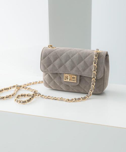 URBAN RESEARCH ROSSO WOMEN(アーバンリサーチ ロッソ)の「AULENTTI スエードキルティングバッグ(ショルダーバッグ・レディース・ベージュ系その他・-)」の1枚目の写真