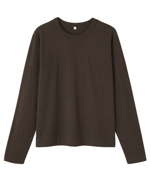 MUJI Labo（ムジラボ）の「〔MUJI Labo〕婦人　コットンヤク天竺長袖Ｔシャツ（Tシャツ/カットソー・レディース・ブラック/ダークブラウン/ダークグレー・M/L）」の15枚目の写真