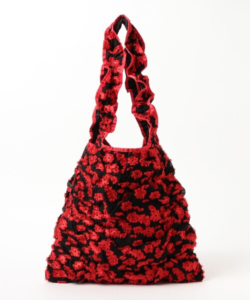 Casselini（キャセリーニ）の「【別注】Casselini / スクエア ギャザー トート（トートバッグ・レディース・ブラック/レッド・ONE SIZE）」の6枚目の写真