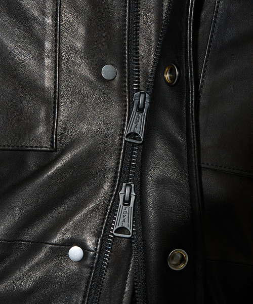 5351 POUR LES HOMMES（ゴーサンゴーイチプールオム）の「【25A/W】M-65 カスタム レザージャケット（ライダースジャケット・メンズ・ブラック・50/48/46/44）」の10枚目の写真