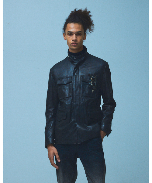 5351 POUR LES HOMMES（ゴーサンゴーイチプールオム）の「【25A/W】M-65 カスタム レザージャケット（ライダースジャケット・メンズ・ブラック・50/48/46/44）」の15枚目の写真